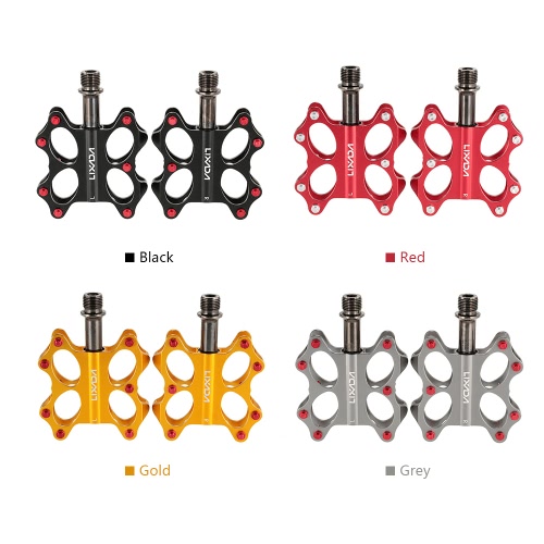 

Lixada Aluminum Pedal Bicycle Bike MTB Road Bike Pedals Sealed Bearing Spindle Flat Platform Pedals