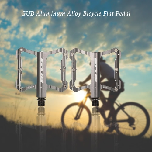 

GUB Aluminum Alloy Bicycle BMX Bike Cycling Flat Pedal Platform Pedals Road Bike Pedals Cycling Big Foot Contact 9/16” Thread Sealed Bearings