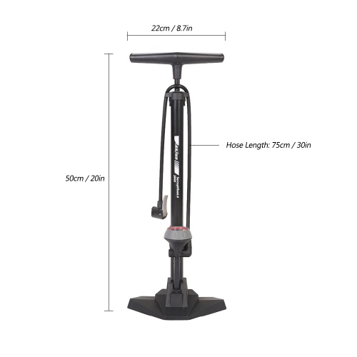 

SAHOO Bicycle Floor Air Pump with 170PSI Gauge High Pressure Bike Tire Inflator