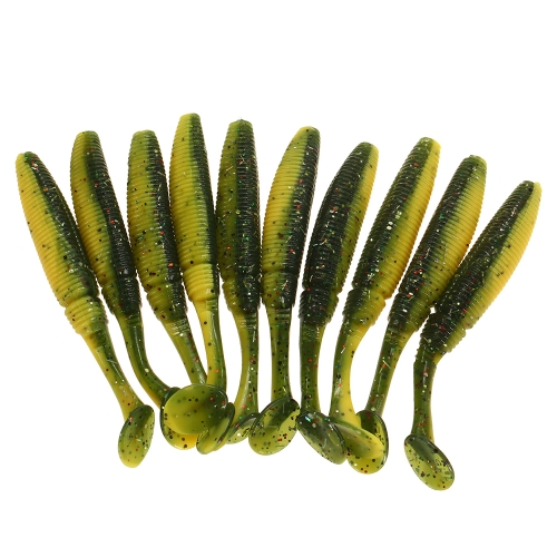 

Lixada 10PCS 9cm / 4.7g T Tail Fish Baits Two Section Мягкая рыбалка Приманка Мягкая приманка Мягкая приманка для рыбалки