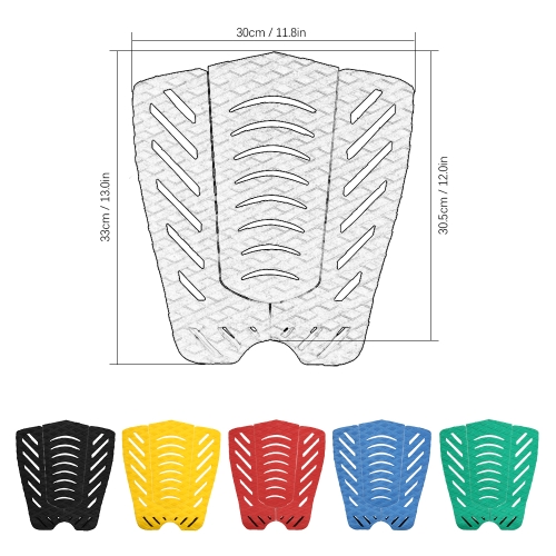 

Set of 3pcs Surfboard Traction Tail Pads Surfing Surf Deck Grips Adhesive Stomp Pad for Surfing Skimboarding Water Sports Accessories