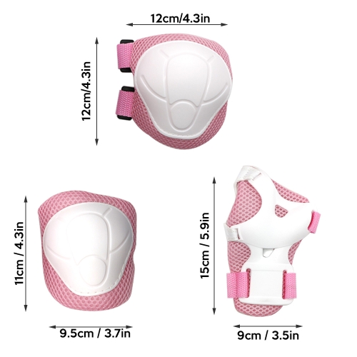 

Lixada 6PCS Brace Kids Youth Cycling Roller Skating Skateboard Elbow Knee Hands Wrist Safety Protection Guard Pads Set
