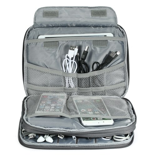 

Двойной слой Travel Gear Органайзер Сумка для хранения Сумка для электроники Аксессуары для USB-накопителей