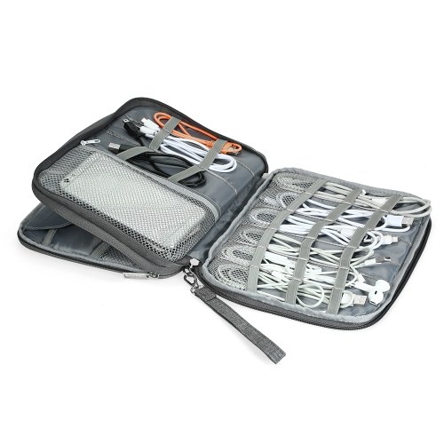 

Double Layer Travel Gear Organizer Storage Bag Handbag Electronics Accessories USB Cable Organizer Bag Case