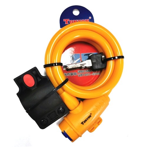 

Bike Lock Anti-theft Lock Coiled Cable Lock with Secure Keys Bike Cable Lock with Mounting Bracket Mountain Road Bike Accessories For Motorcycle Bicycle Electric Scooter