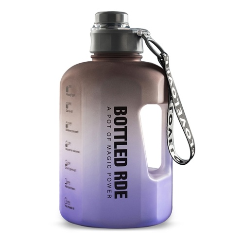 Fitness Water Jug Portable Round Bottle 2.2 L/ Half Gallon Large Capacity Water Cup