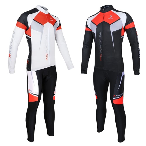 

ARSUXEO Spring Autumn Cycling Clothing Set Sportswear Suit Bicycle Bike Outdoor Long Sleeve Jersey + Pants Breathable Quick-dry Men
