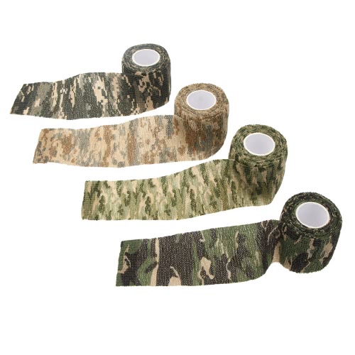 

1 Roll Reusable Outdoor Military Camouflage Hunting Camping Cycling Wrap Elastic Stealth Tape 5CMx4.5M