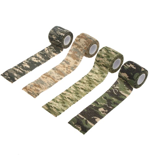 

1 Roll Reusable Outdoor Military Camouflage Hunting Camping Cycling Wrap Elastic Stealth Tape 5CMx4.5M