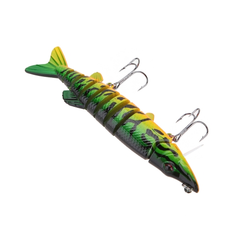 

Lixada 5" / 12.5cm 20g Lifelike Multi-jointed 9-segement Pike Muskie Fishing Lure with Mouth Swimbait Crankbait Hard Bait Fish Treble Hook Tackle