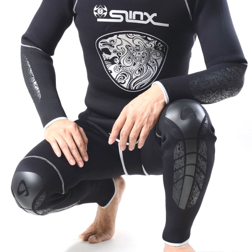 

SLINX 5mm Men Neoprene Long Sleeve Wetsuit Diving Winter Swimming Surfing Windsurfing Snorkelling Swimsuit Swimwear with Hood Cap