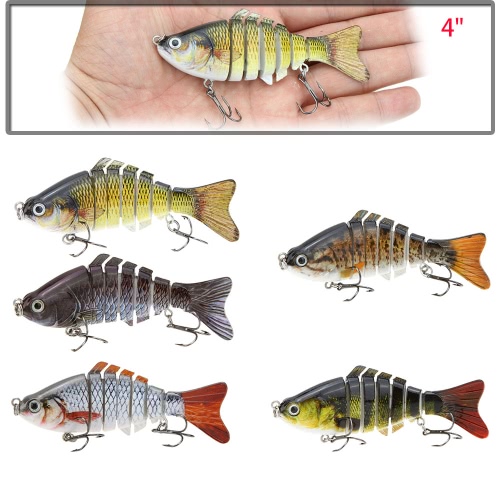 

Lixada 10 см/4 "Бионик 15.5g Multi составник, рыбалка приманка рыба солнце реалистичные жесткий приманки бас желтый Судак Судак щука Muskie Роуч форель Swimbait