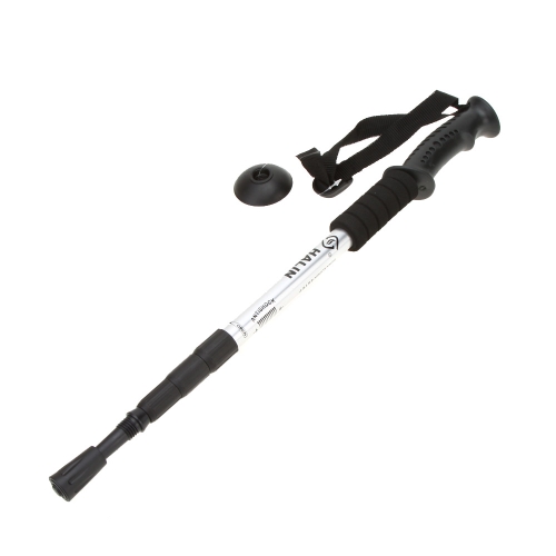 

6061 Aluminum Alloy Adjustable Telescopic Hiking Walking Stick Trekking Pole Alpenstock 4 Section Anti-shock Anti-skid Ultra-light