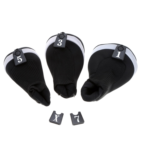 3Pcs Soft 1 3 5 Wood Golf Club Driver Headcovers Head Covers Set