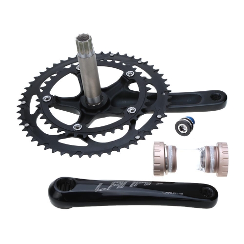 Road Bike Bicycle CNC Aluminum Alloy 39-53T Teeth Chainwheel Crank Crankset Sprocket Axle