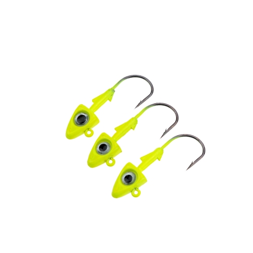 3Pcs 10g #2/0 Hook Fish-like Lead Jig Head Hook Fishing Bait Hooks