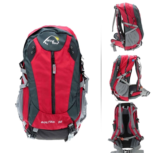 Vento Tour 50L all'aperto Sport Viaggi zaino montagna arrampicata zaino con pioggia copertina campeggio escursionismo