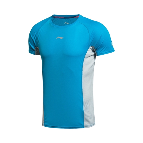 LI-NING Running série rápida verão respirável seco esportes usam homens t-shirt manga curta AHSK181