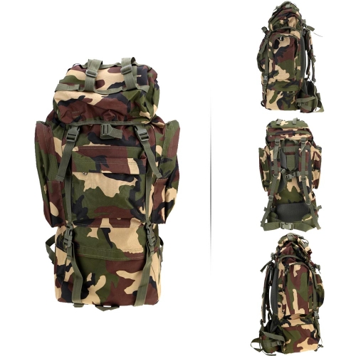 65L Outdoor Water Resistant Travel Hiking Trekking Camping Tactical Rucksack Backpack with Rain Cover