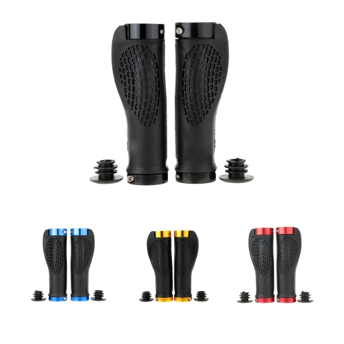 

1 Pair MTB Mountain Bike Bicycle Cycling Double Lock-on Handlebar Grips Nonslip Rubber Bar End