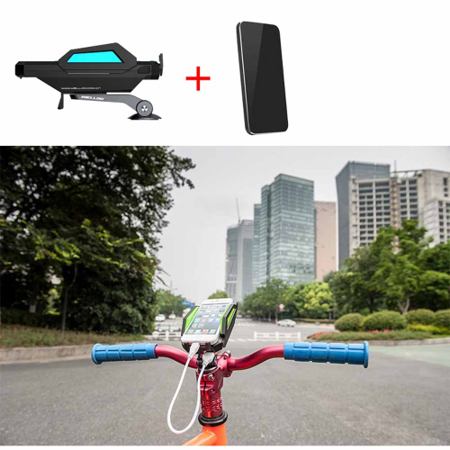 

60-85mm Adjustable Width MTB Bicycle Phone Mount Holder for Cell Phones with 6000mAh Power Bank