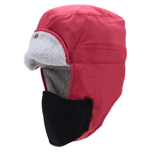 Winter Outdoor Velveteen Thermal Hat Ear Flaps Thermal Padded Warm Hat Windproof Hat Skiing Hat Unisex