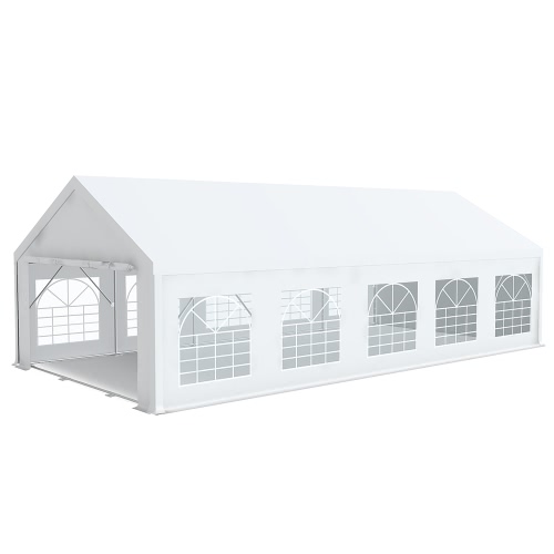Tente de réception Barnum Pro 5x10m PVC 520g/m² tubes 76mm Blanc ignifugé M2