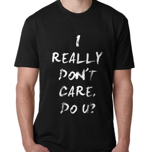 

Casual Simple I Really Do Care T-Shirt Short Sleeve Soft Tops for Summer