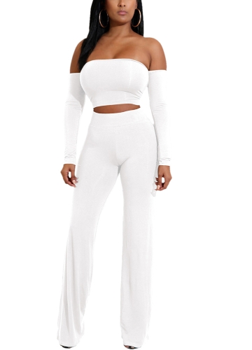 

Backless Bandages Lace Up Slim Crop Top Pants Trousers Club Ladies Suits