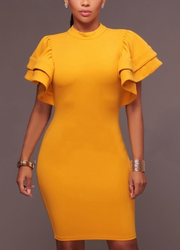 

Ruffles Bodycon Dress Butterfly Sheath Bandage Dress Evening Cocktail Party Dress