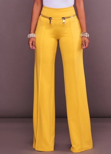

Women Casual Zipper Solid PantS