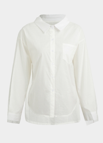 

Fashion Women Solid Turn Down Collar Shirt