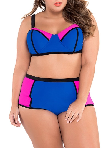 

Sexy Underwired Bandeau Longline High Waist Swimwear