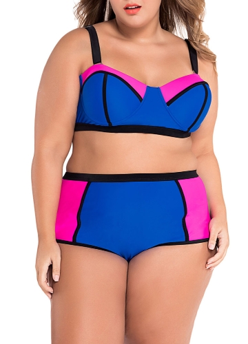 

Sexy Underwired Bandeau Longline High Waist Swimwear