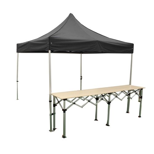 Stand buvette pliant 3x3m Alu 45mm + 1 comptoir 285x40cm