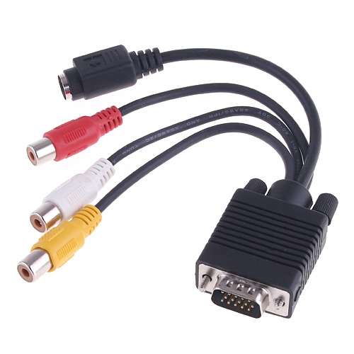 

VGA to S-Video + 3 RCA Converter Cable