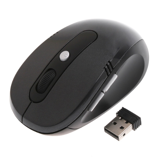 2,4 GHz Ratón Inalámbrico Wireless Mouse con Receptor USB (Negro)