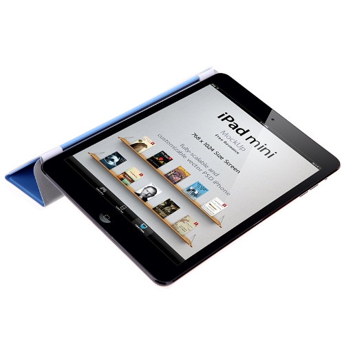 

Смарт чехол Обложка подставка для Apple iPad Mini сна / Звонок синий