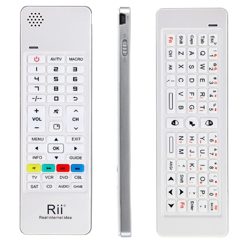 Rii 2,4 G Mini tastiera Wireless Air Mouse telecomando IR Audio