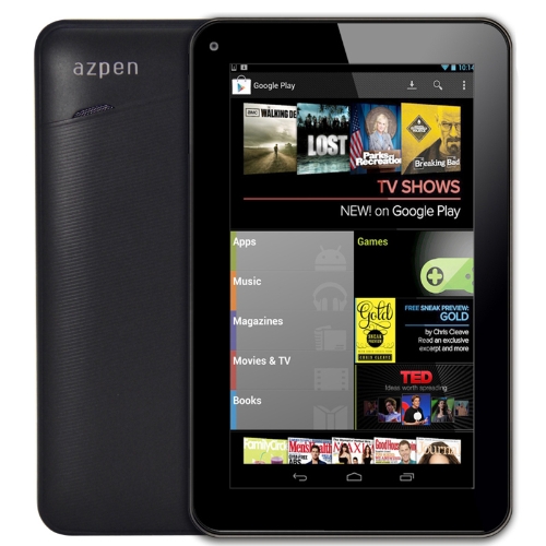 

Azpen 7" Tablet PC A701 Android 4.2 Allwinner A13 5-point Capacitive Touch Screen 512MB+4GB 0.3MP Camera WiFi