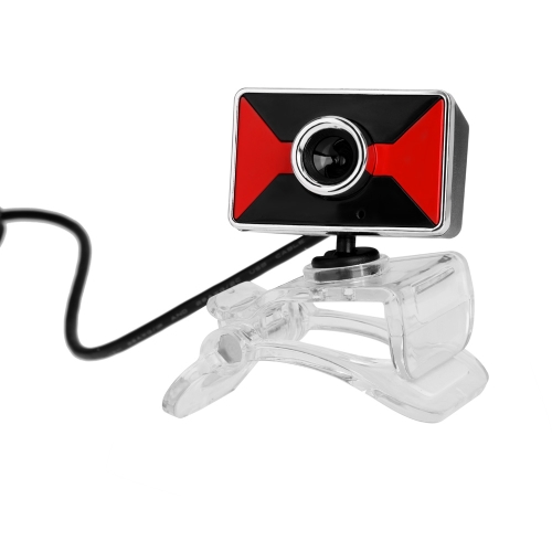 

USB2.0 Clip-on Webcam Camera HD 12 Megapixels Camera with Built-in Sound Absorption Microphone 360 Degree Rotating Stand for Computer PC Laptop