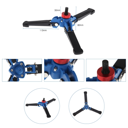 Hydraulische Universal stativ Dreibeinige Untergestell mit Halterung mit Sechskant-Steckschlüssel Faltbare kompakt Platzsparende tragbar Einstellbar für 1/4 