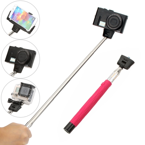 

180 Degree Rotation Multifunctional Extendable Wireless BT Remote Shutter Handheld Monopod Grip Pole for Gopro SJCAM Mirrorless Card Camera with Tripod Mount Adapter Mirror Micro USB Cable Adjustable Holder Frame for iPhone Sony Samsung