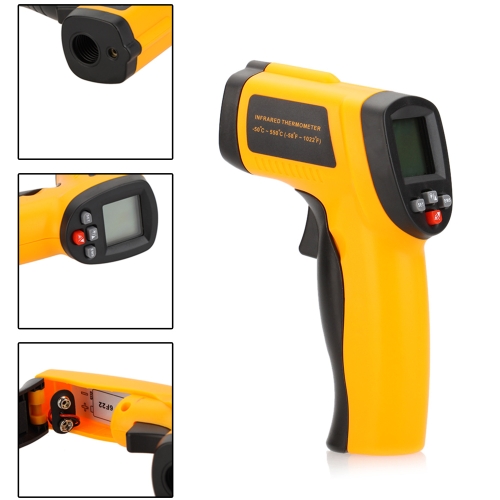 

Benetech GM550E Non-contact 12:1 Digital Infrared IR Thermometer Laser Temperature Gun Tester Range -50~550℃ (-58~1022℉)