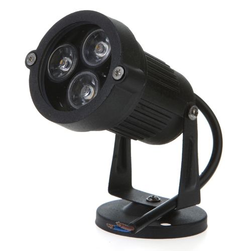 3 * 1W Luz LED de lámpara blanca cálida para césped y jardín Bombilla de Spotlight de al aire libre 220V