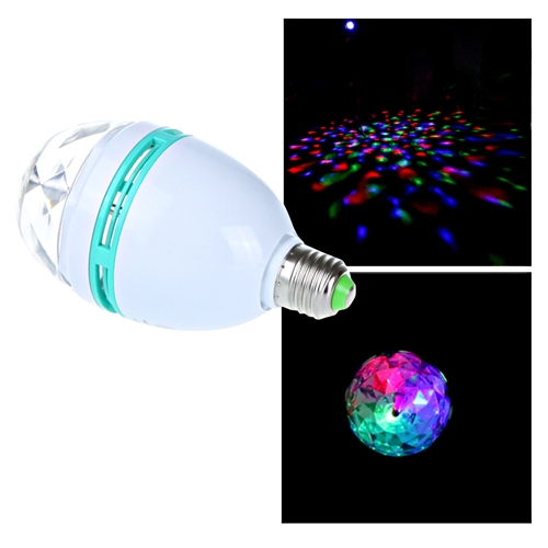 

3W E27 Colorful LED Rotating Stage Light Lamp