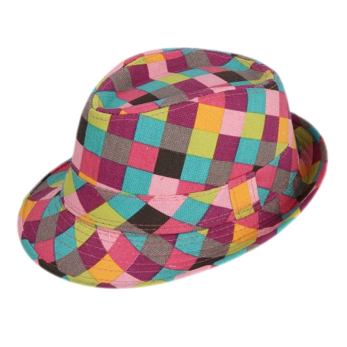 

New Fashion Boy Girl Jazz Hat Topper Cool Fedora Curly Brim Baby Kids Cap Unisex