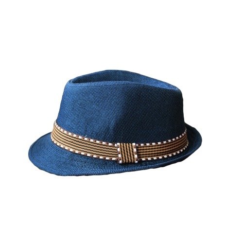 Nuova moda Kids Boy Girl Unisex Fedora cappello contrasto Trim Cool Jazz Cappello Trilby Cap Chapeau