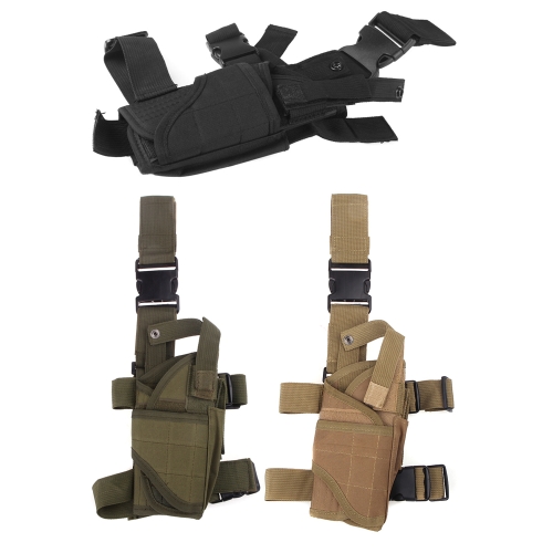 

Outdoor Hunting Tactical Puttee Thigh Leg Pistol Gun Holster Pouch Wrap-around Khaki