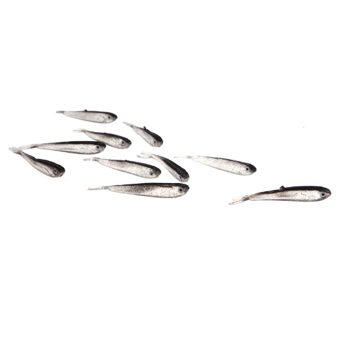 

10Pcs 75mm 2.3g Soft Tiddler Baits Lures Fishing Tackle